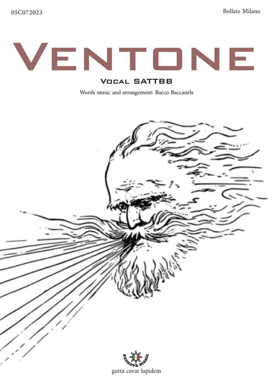 Ventone - easy SATB composition + optional additional T & B parts 4-Part scores gallery preview page 1