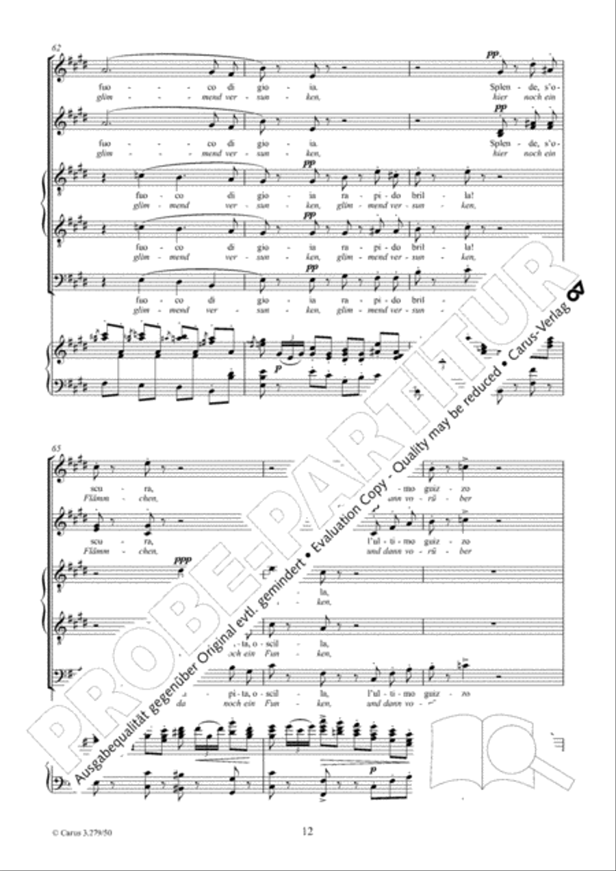Fuoco di gioa! SATTB scores gallery preview page 13