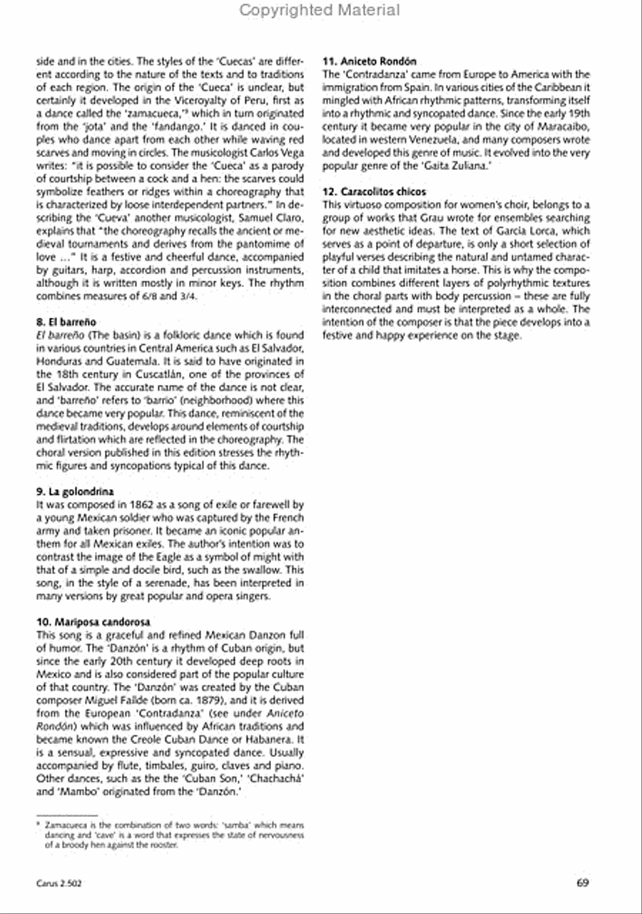 Makumbebe II. Latin American Choral Repertoire. Carmina mundi. Music + CD Choir scores gallery preview page 69
