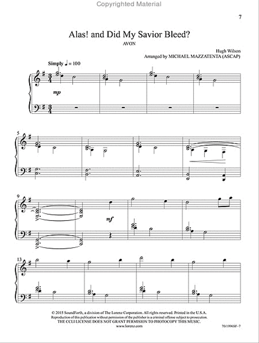 In the Light of the Cross Piano Solo scores gallery preview page 6
