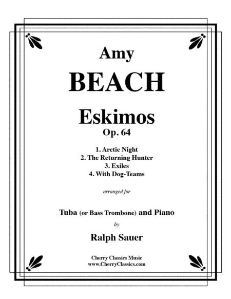 Eskimos, Op. 64 for Tuba or Bass Trombone and Piano