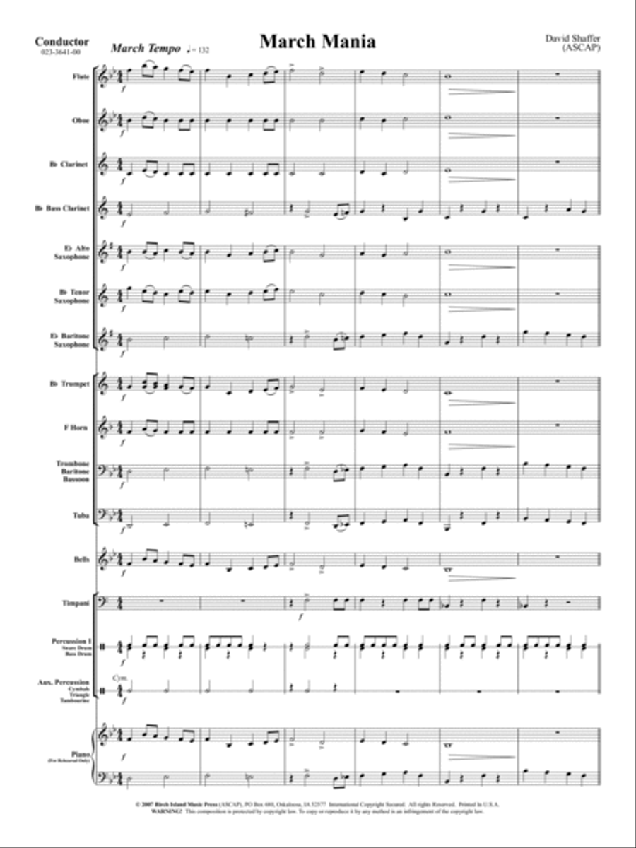 March Mania Concert Band scores gallery preview page 2