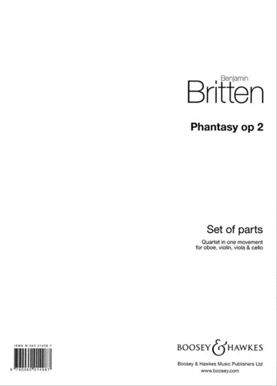 Phantasy Quartet, Op. 2 Oboe scores gallery preview page 1
