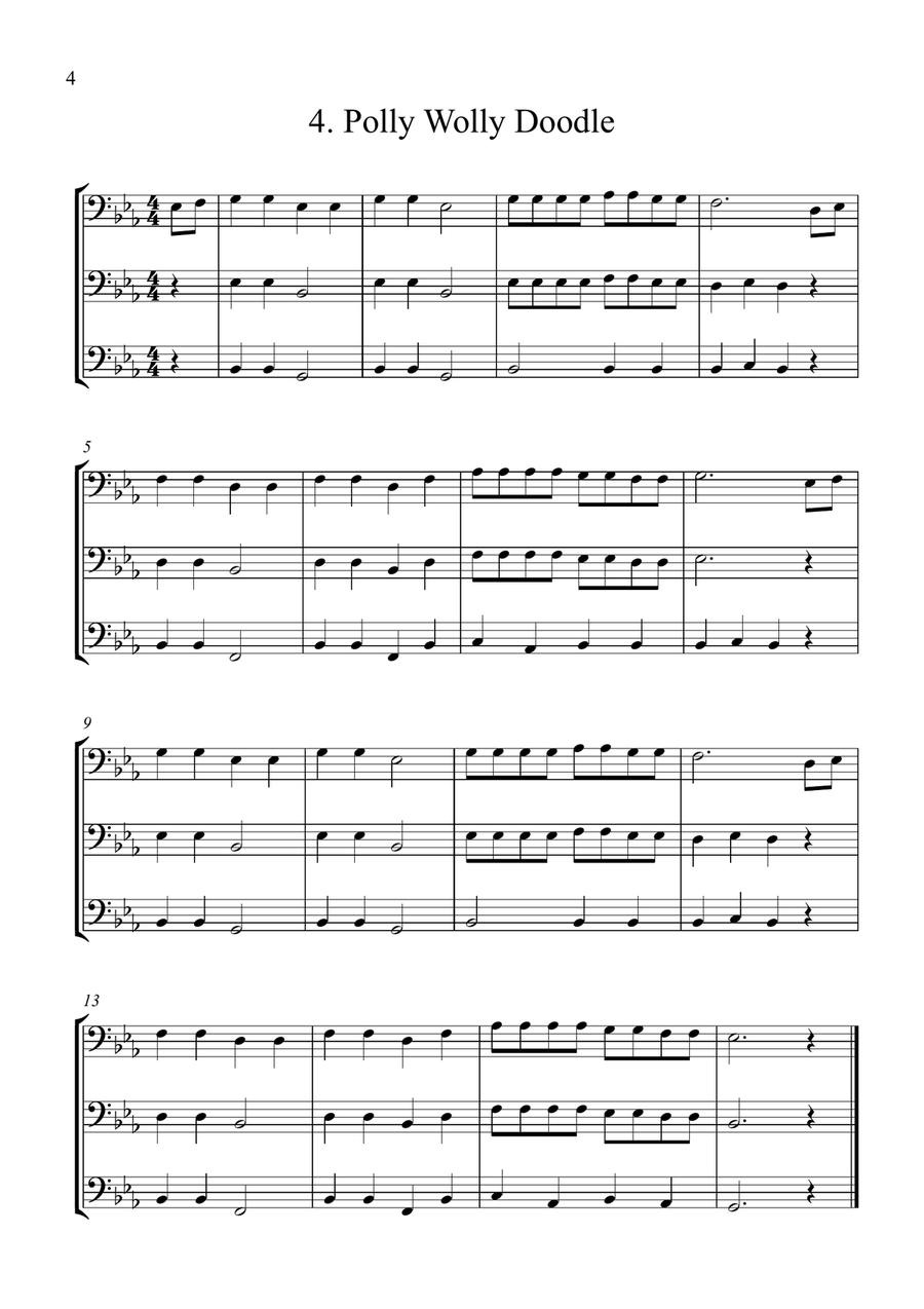 14 Easy Trios For Trombone Trombone Trio scores gallery preview page 4