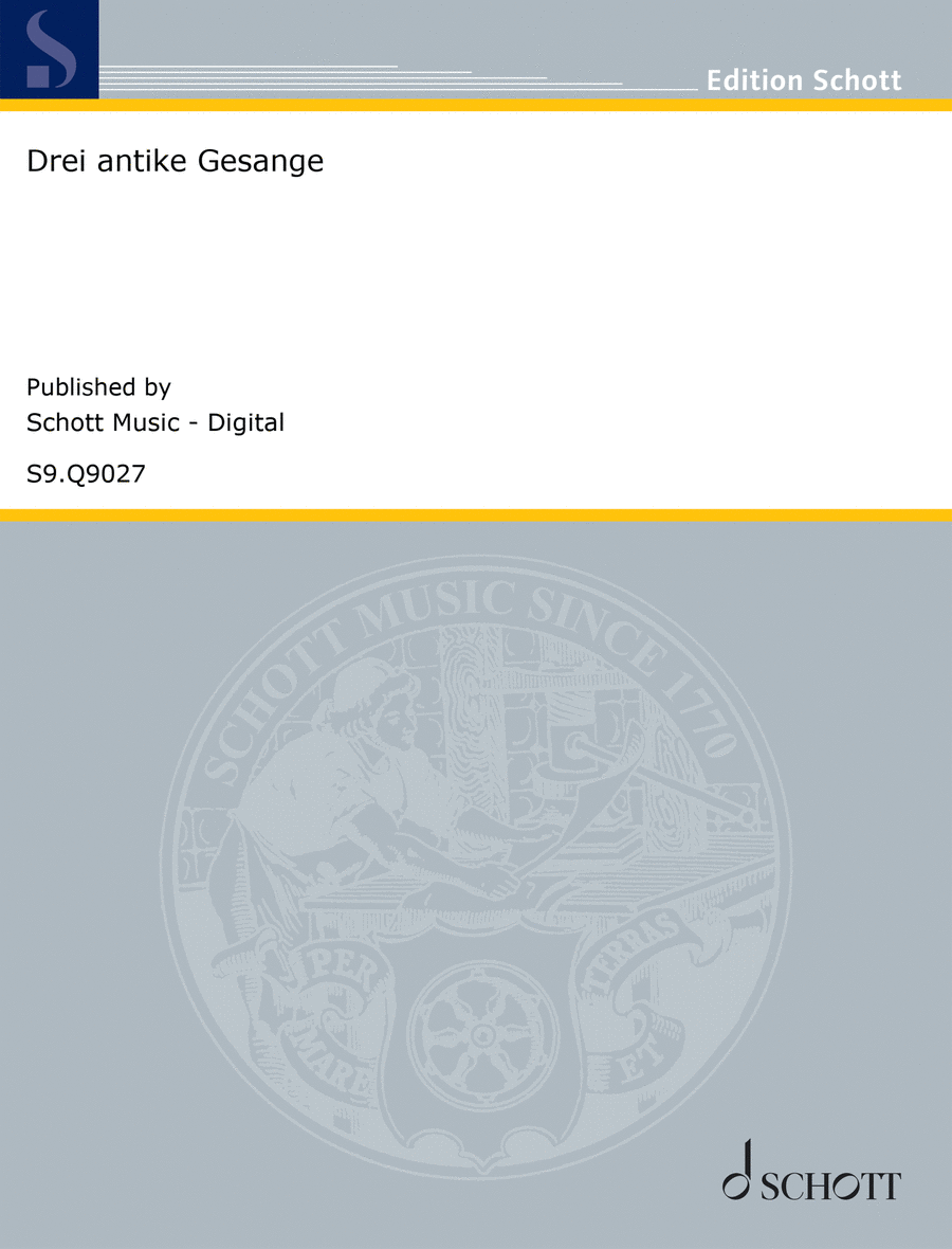 Drei antike Gesänge 4-Part scores gallery preview page 1