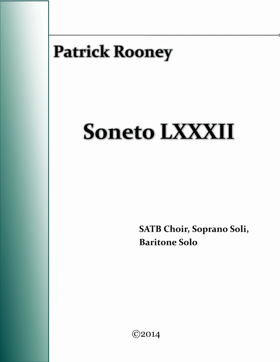 Soneto LXXXII 4-Part scores gallery preview page 1