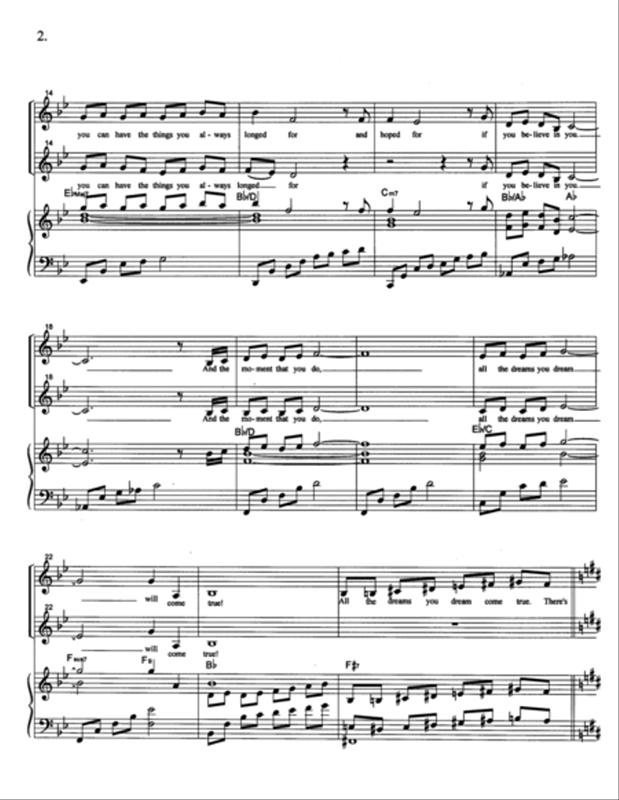 if You Believe In You Choir scores gallery preview page 2