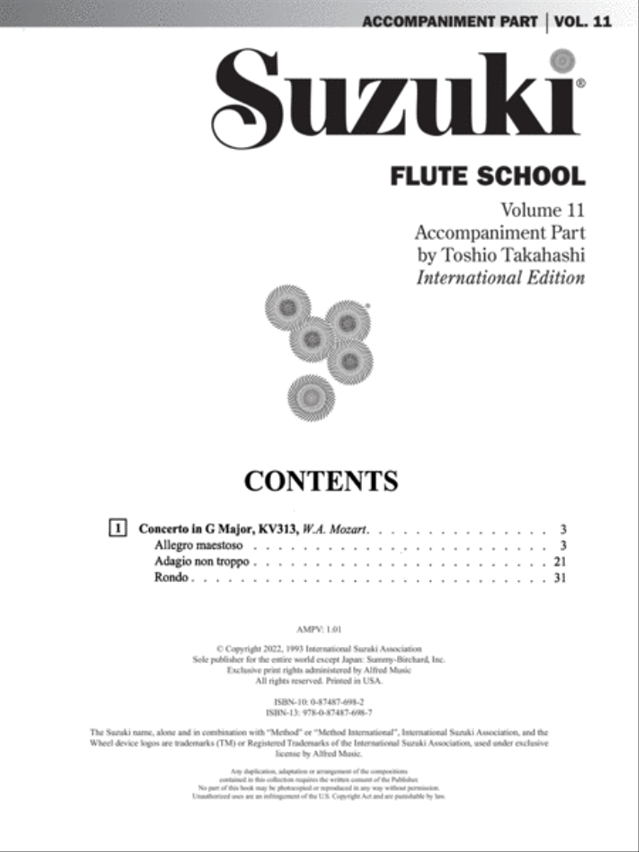 Suzuki Flute School, Volume 11