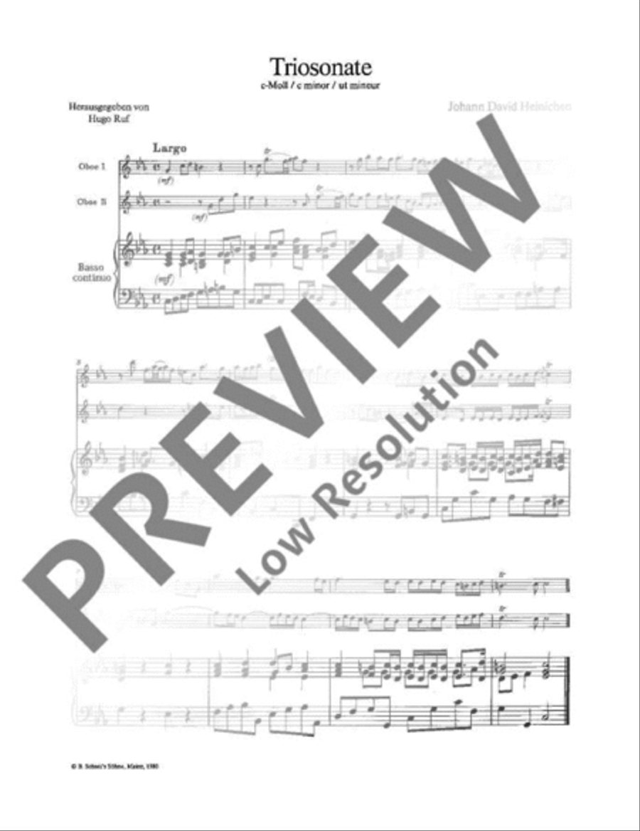 Triosonata C minor Oboe scores gallery preview page 4