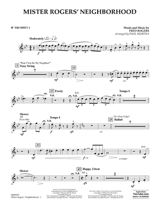 Mister Rogers' Neighborhood (Arr. Paul Murtha) - Bb Trumpet 1
