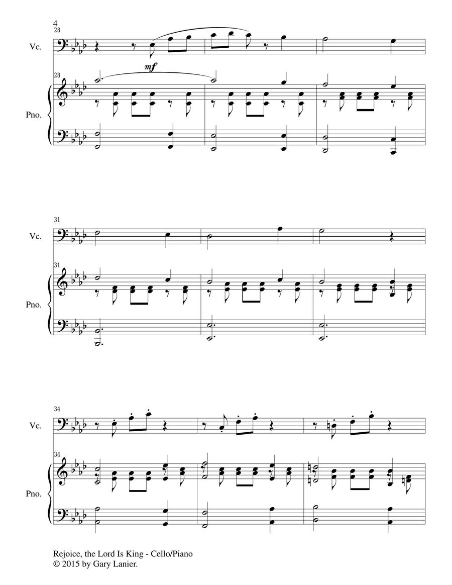 Gary Lanier: Hymns of the Cross & Victory (Duets for Cello & Piano) Gary Lanier: Hymns of the Cross & Victory (Duets for Cello & Piano) Piano scores gallery preview page 5