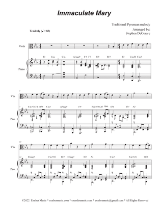 Immaculate Mary (Viola solo and Piano)