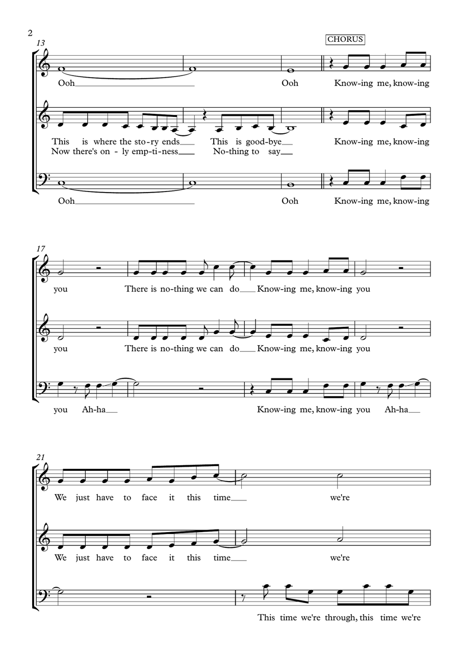 Knowing Me, Knowing You 3-Part scores gallery preview page 2
