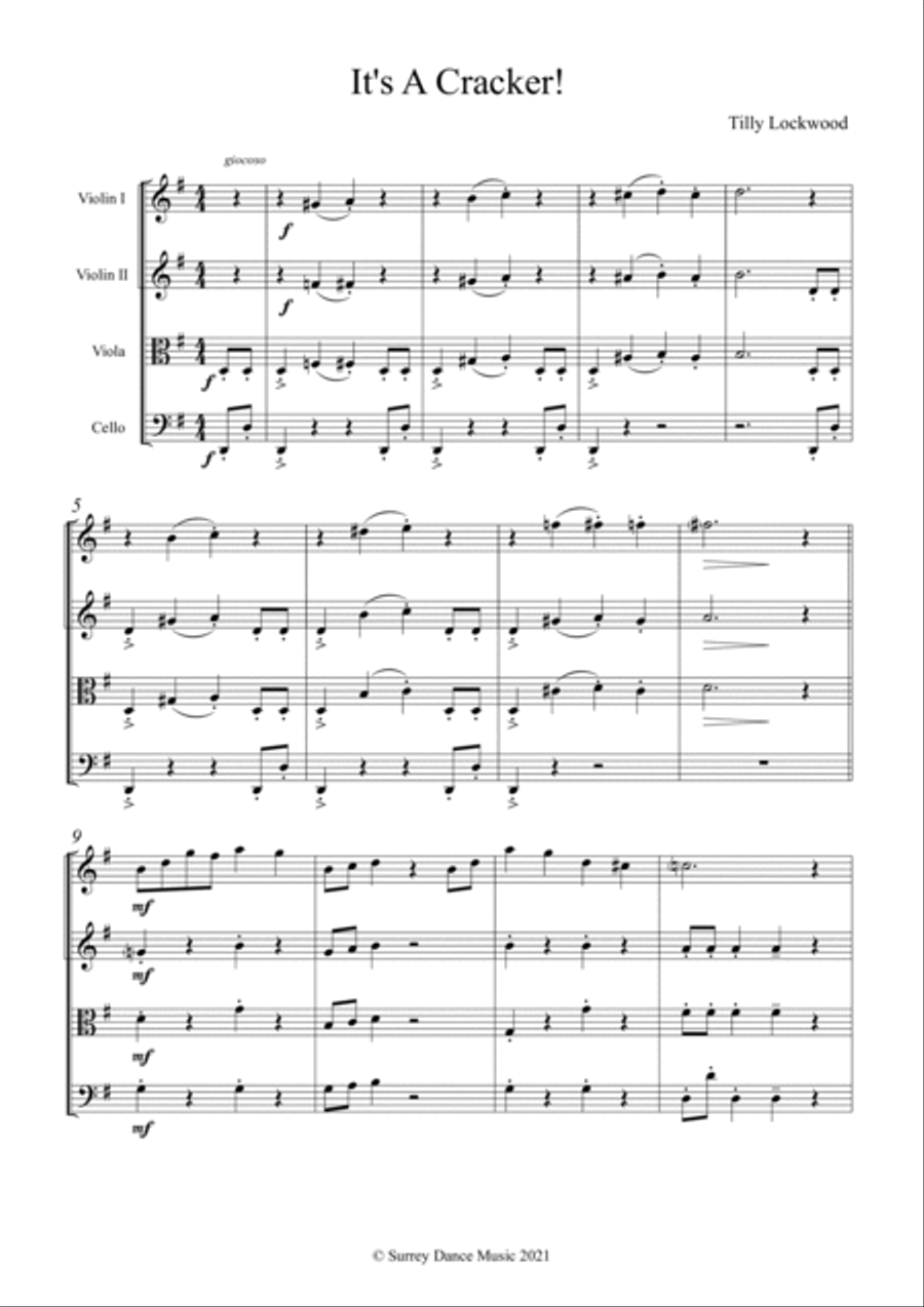 It's A Cracker! String Quartet scores gallery preview page 2