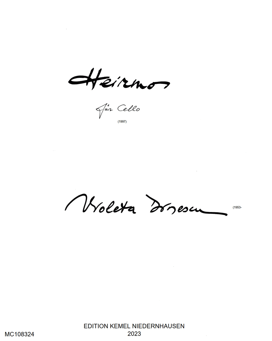 Heirmos Cello scores gallery preview page 1