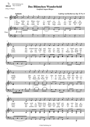 Das Blumchen Wunderhold, Op. 52 No. 8 (E-flat Major)