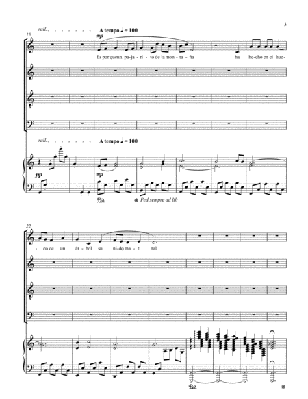 Tres Canciones de Alfredo Espino (Coro & Piano)