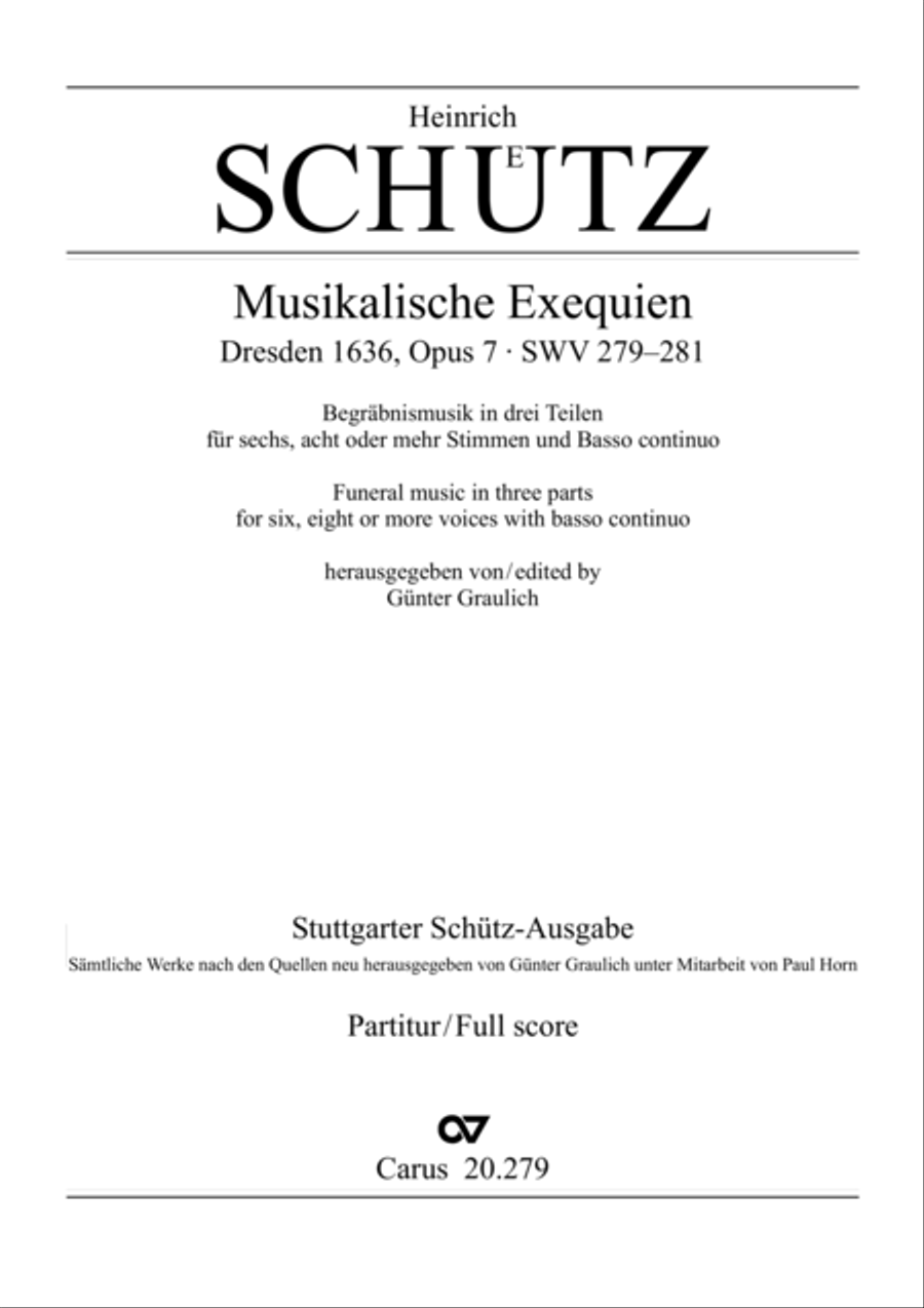 Musikalische Exequien I-III Score scores gallery preview page 2