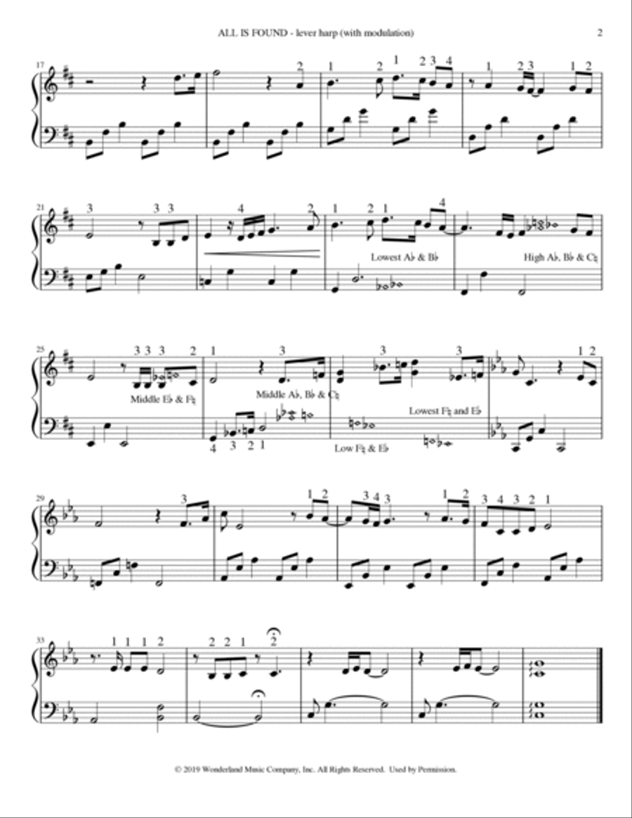 All Is Found Harp scores gallery preview page 4