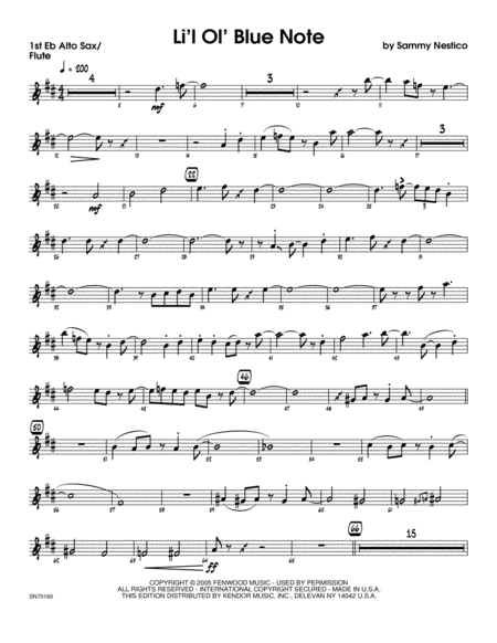 Li'l Ol' Blue Note - 1st Eb Alto Saxophone