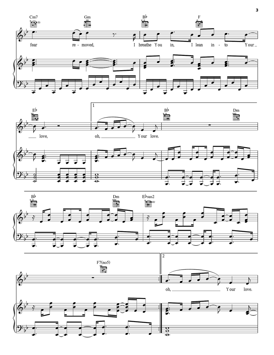 Sinking Deep Piano, Vocal, Guitar scores gallery preview page 3