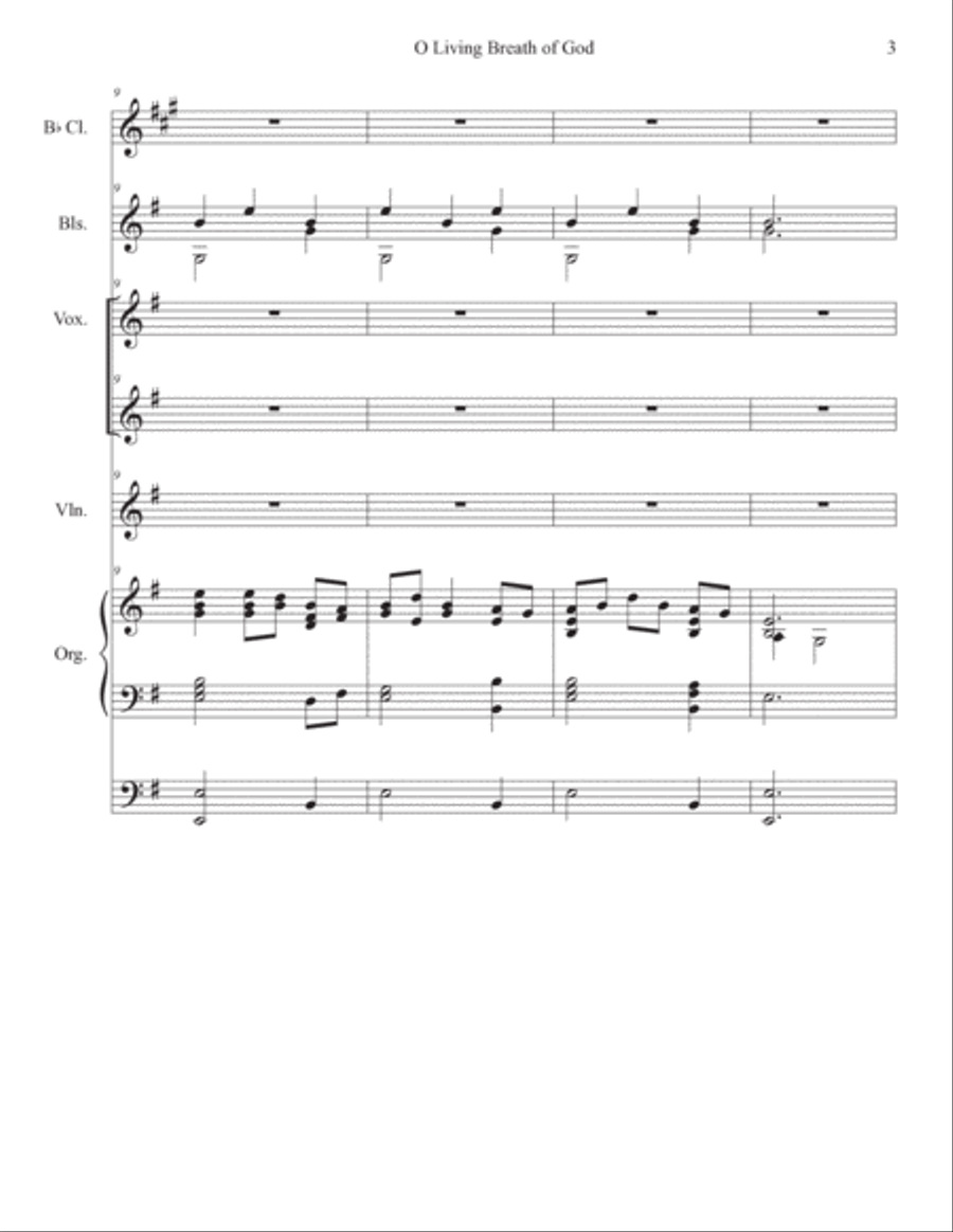 O Living Breath of God Unison Choir scores gallery preview page 3