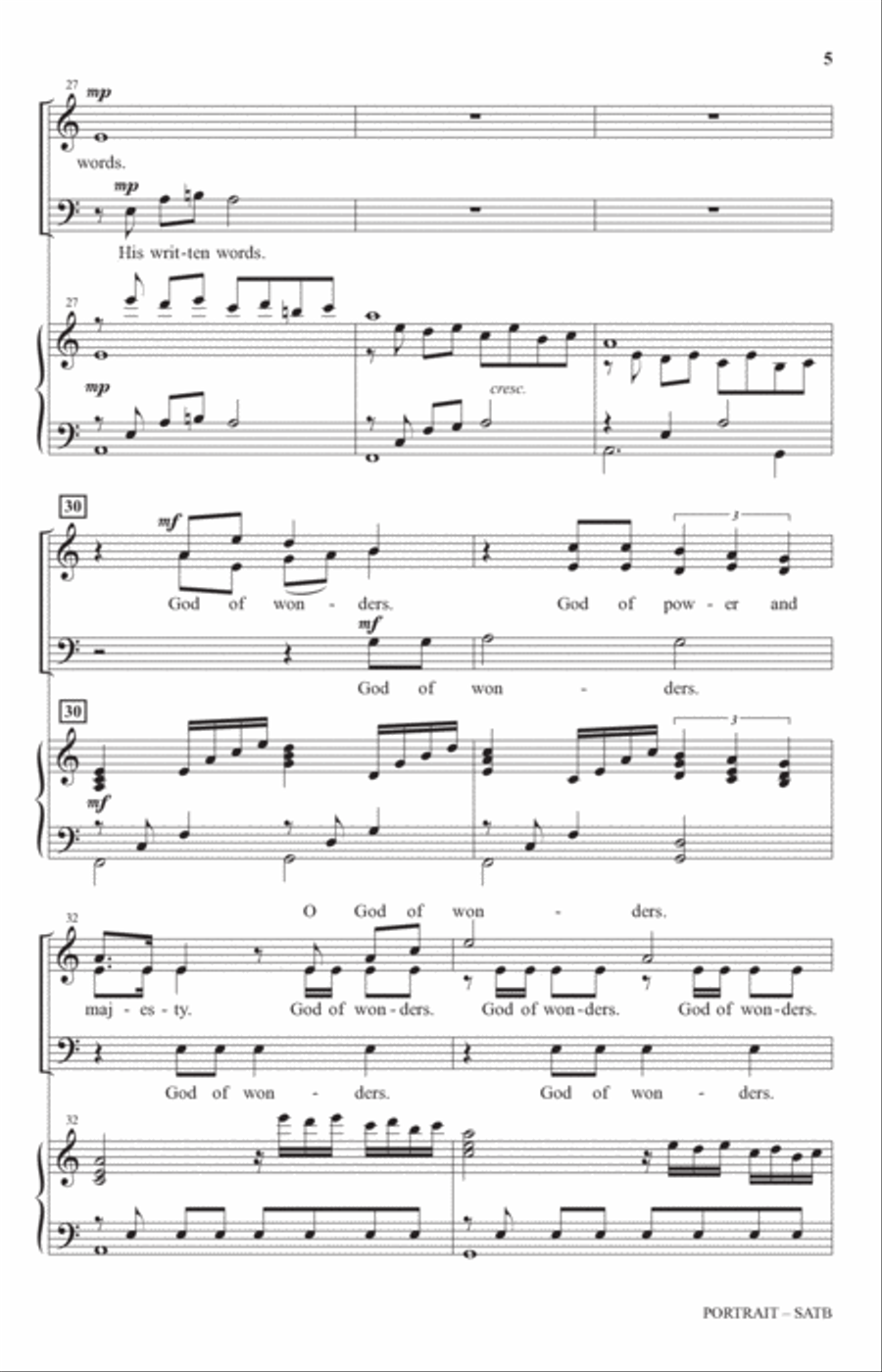 Portrait (arr. Joseph M. Martin) 4-Part scores gallery preview page 4
