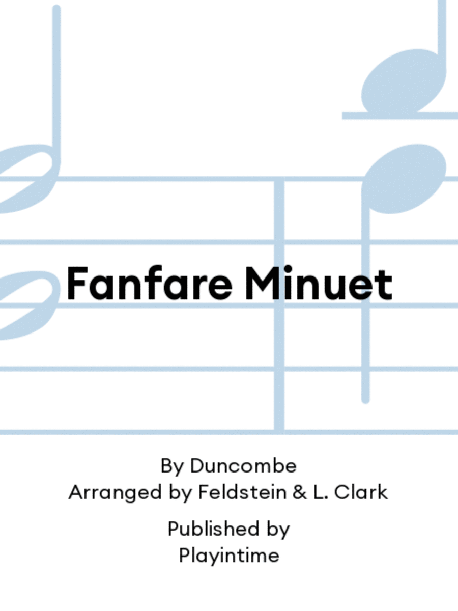 Fanfare Minuet Clarinet Solo scores gallery preview page 1