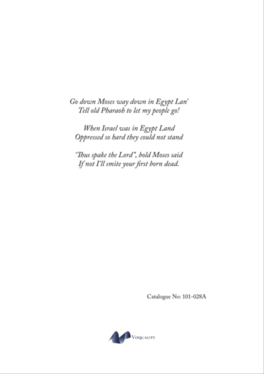 Let My People Go (Go Down Moses) [A MINOR VERSION] 4-Part scores gallery preview page 2