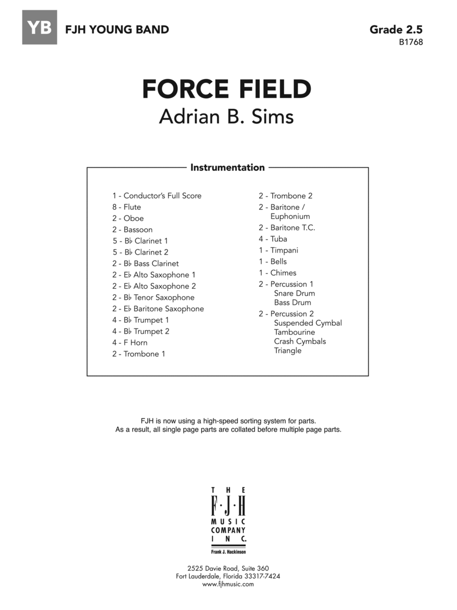 Force Field: Score Concert Band scores gallery preview page 1