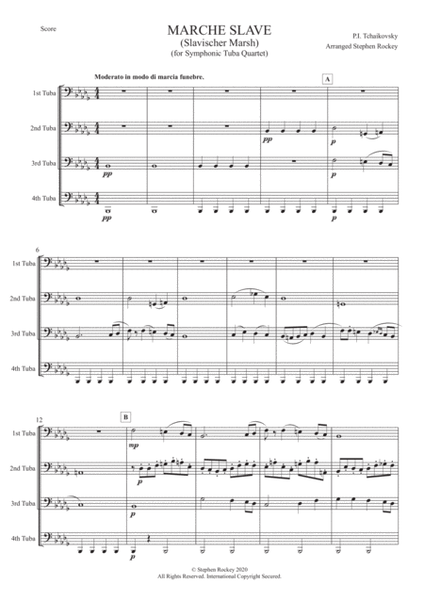 Marche Slave for Symphonic Tuba Quartet image number null