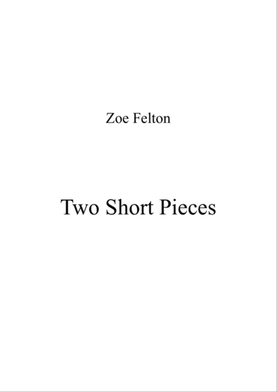 Two Short Pieces - Contrasts and Concordance Piano Solo scores gallery preview page 1