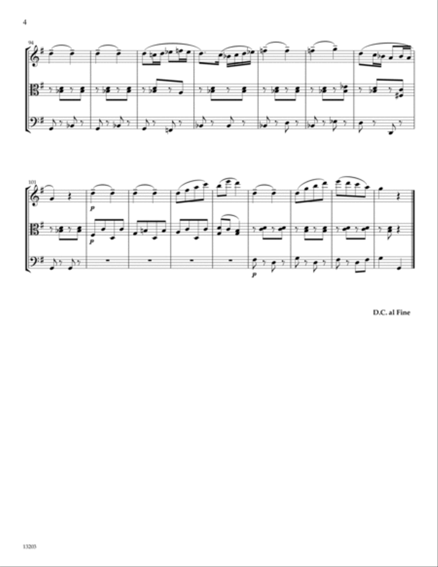 Marche Militaire #1 String Trio scores gallery preview page 4