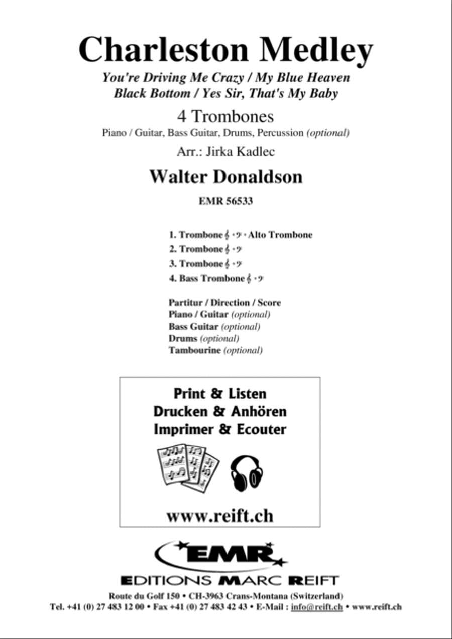 Charleston Medley Charleston Medley Trombone Quartet scores gallery preview page 2