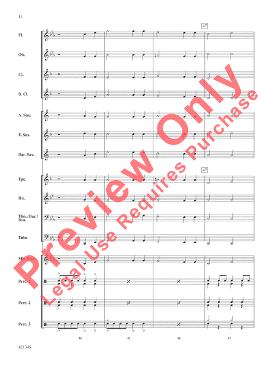Warp Speed Concert Band scores gallery preview page 14
