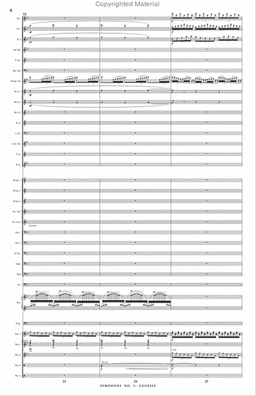 Symphony No. 2: Genesis Concert Band scores gallery preview page 5