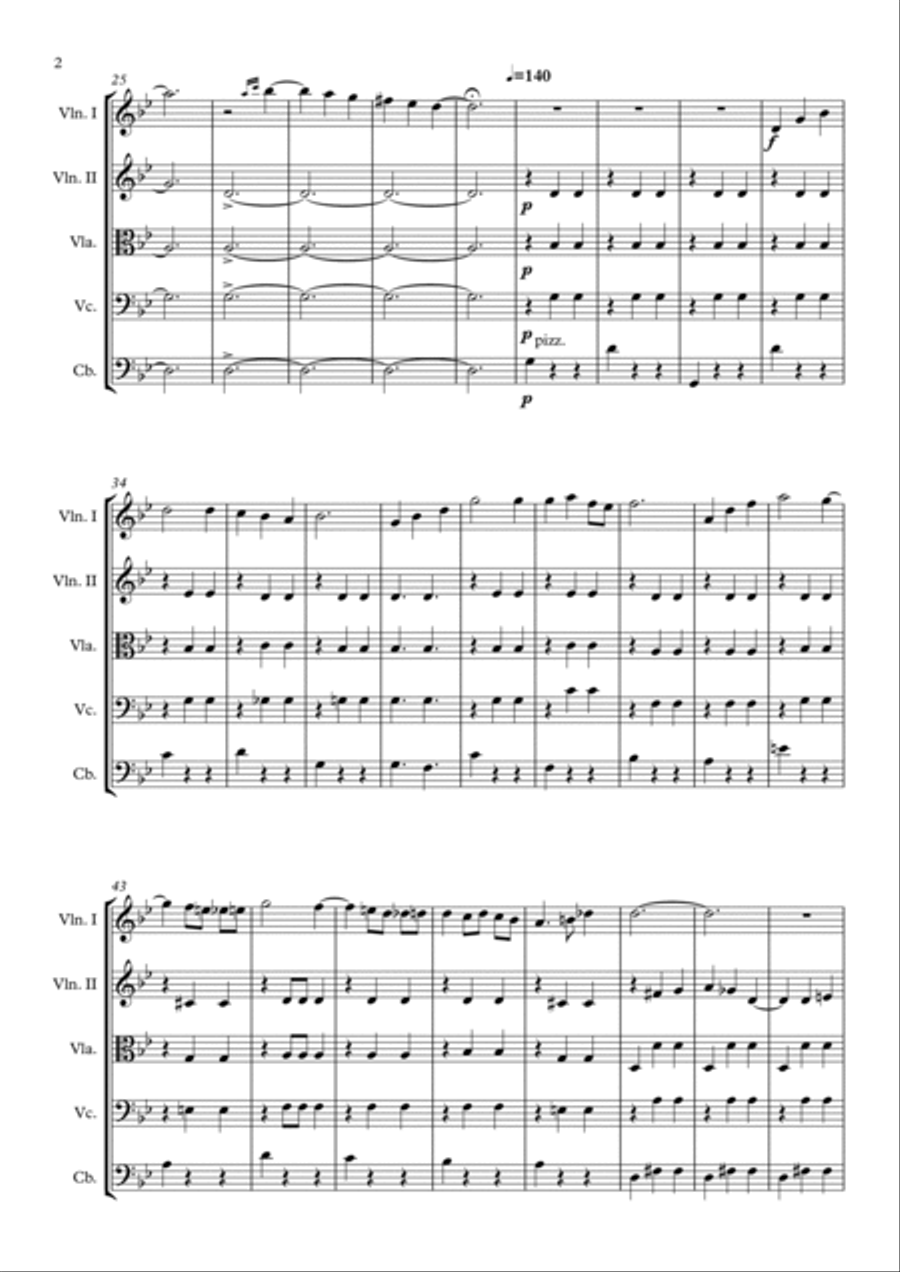 Merry-go-round Of Life String Quintet scores gallery preview page 2