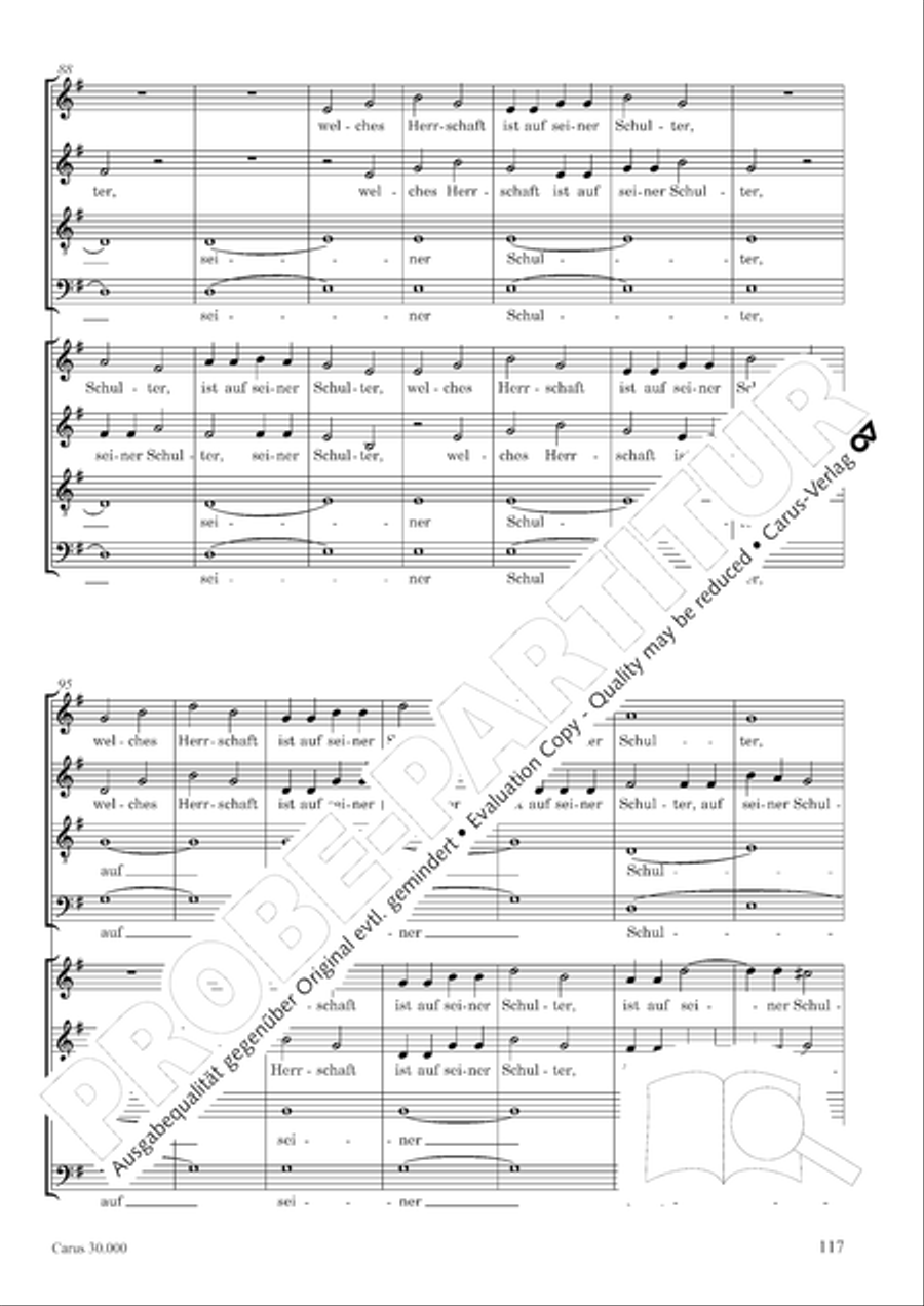 J.L. Bach: The complete motets Choir scores gallery preview page 124