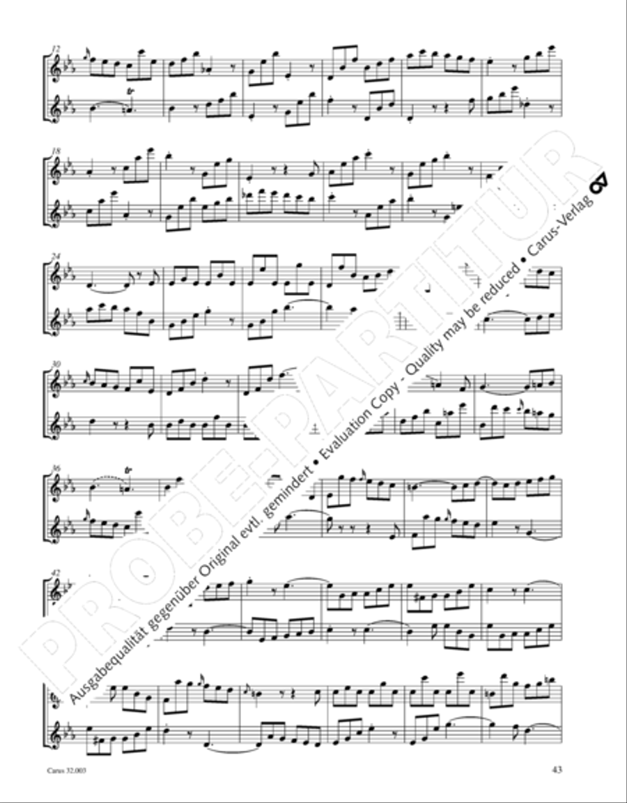 Gesamtausgabe Band 3 (Kammermusik: Duette, Solo- und Triosonaten) Score scores gallery preview page 64