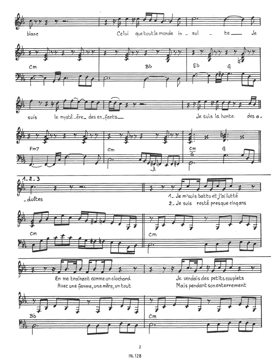 Le Negre Blanc Piano, Vocal scores gallery preview page 2