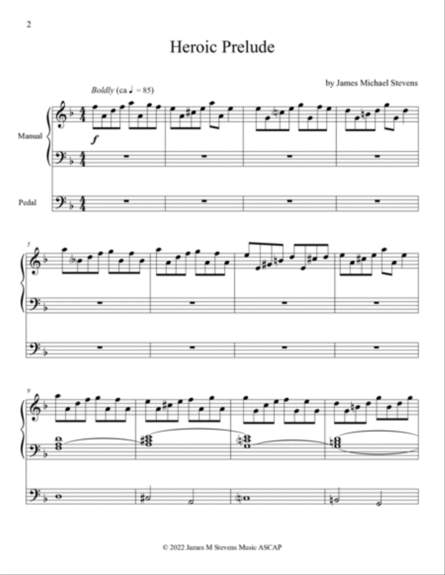 Heroic Prelude - Organ Solo Heroic Prelude - Organ Solo Organ Solo scores gallery preview page 2