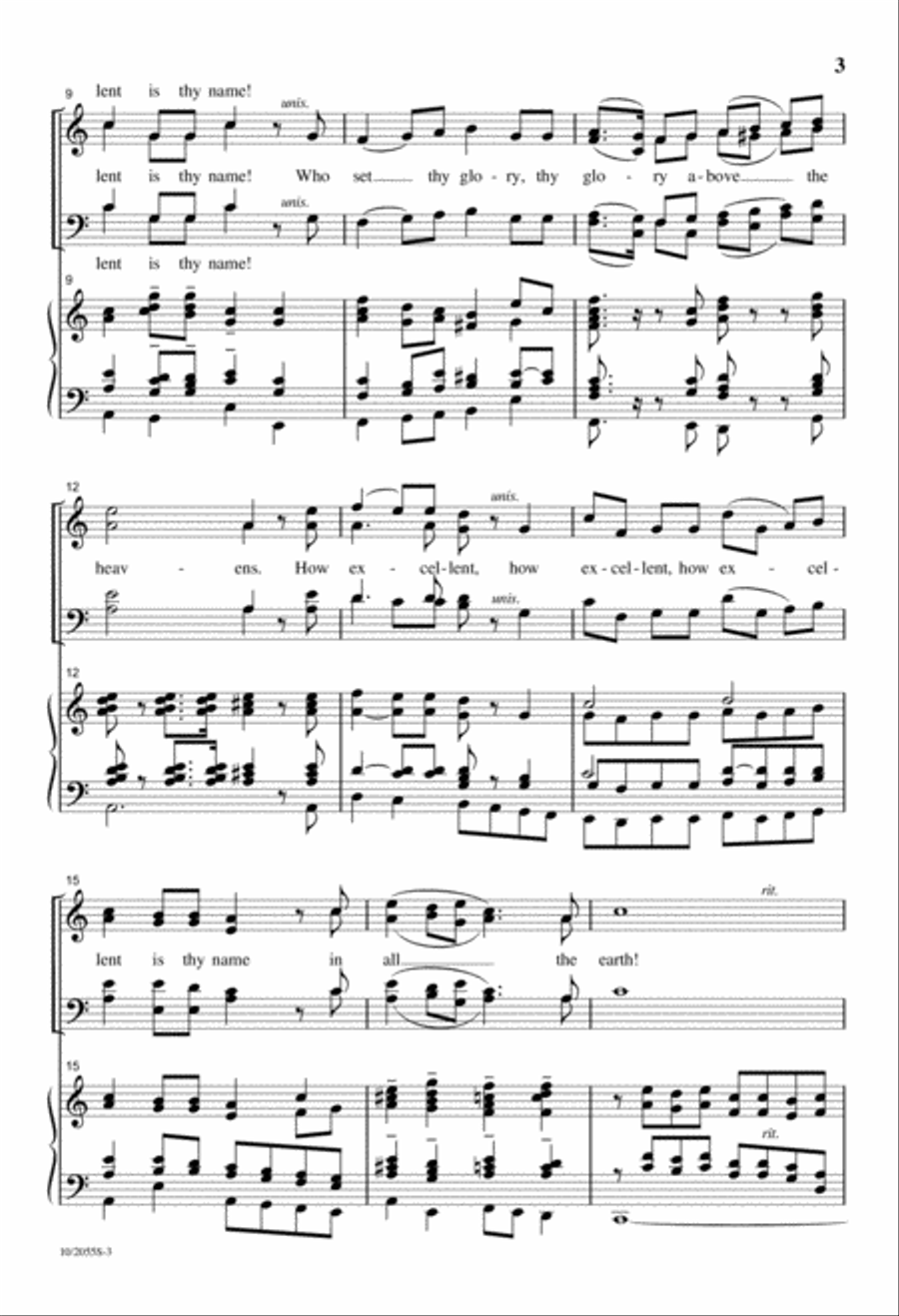 Psalm 8 4-Part scores gallery preview page 3