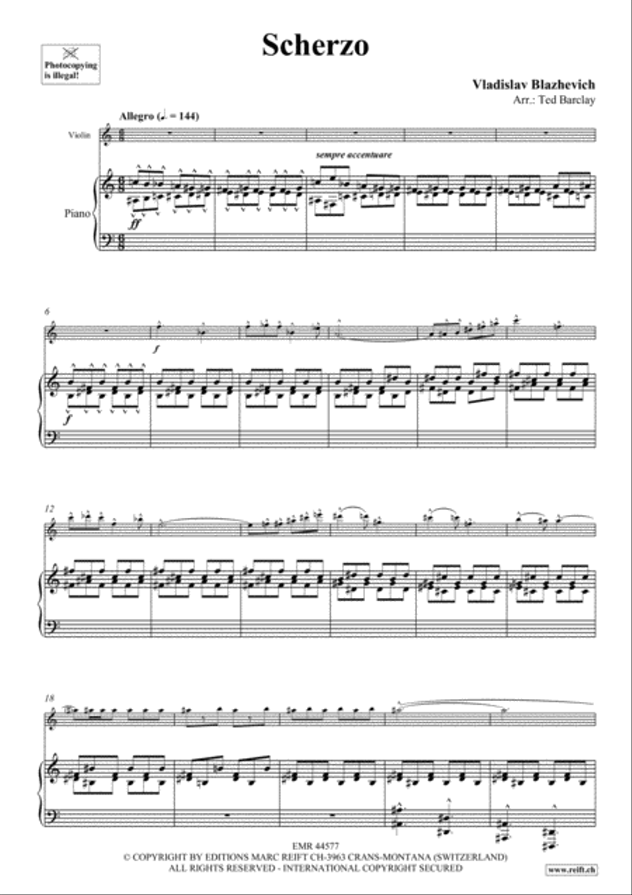 Scherzo Violin Solo scores gallery preview page 4