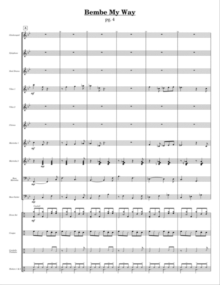 Bembe My Way Percussion Ensemble scores gallery preview page 6