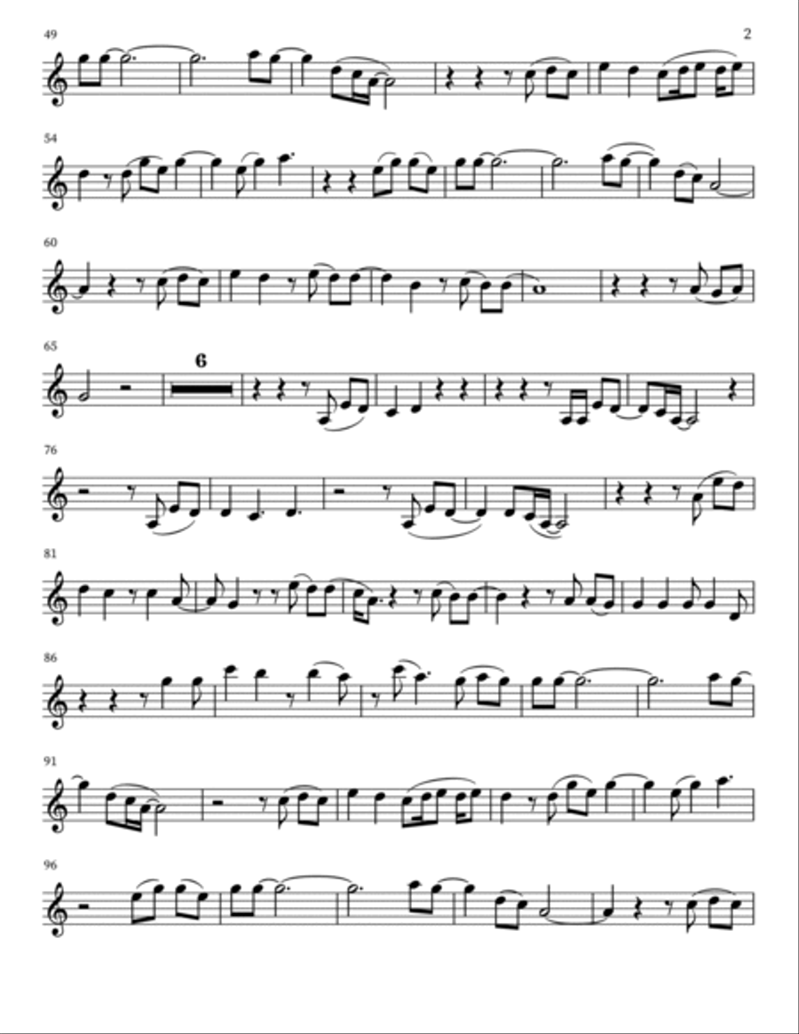 Simple Man Violin Solo scores gallery preview page 2