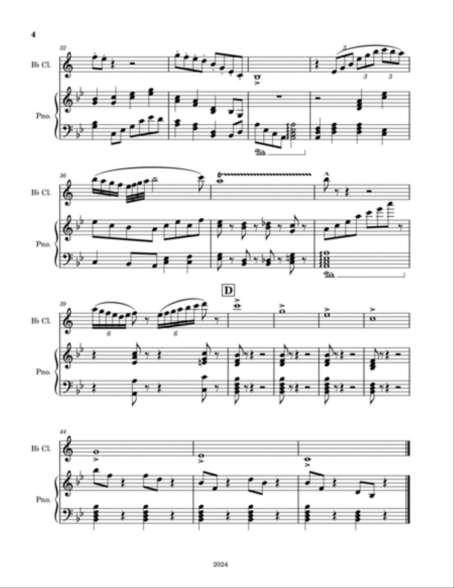 Riding A Woodwind B-Flat Clarinet scores gallery preview page 4
