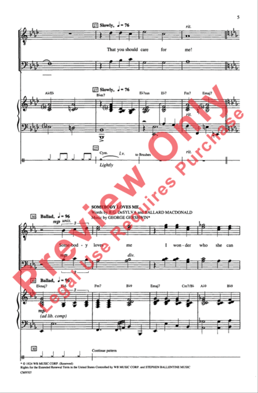 Gershwin Showcase Gershwin Showcase Men's Choir scores gallery preview page 5
