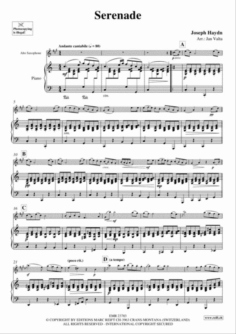 Serenade Alto Saxophone scores gallery preview page 4