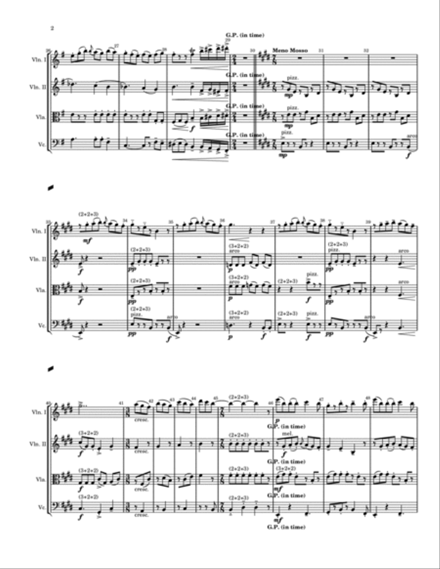 Greek Dance (String Quartet) String Quartet scores gallery preview page 4
