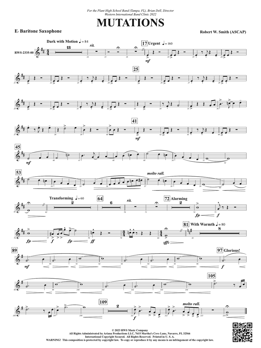 Mutations: E-flat Baritone Saxophone